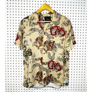 Scotch & Soda | Classic Fit Print Short Sleeve Button Up Sport Shirt w/ Snakes